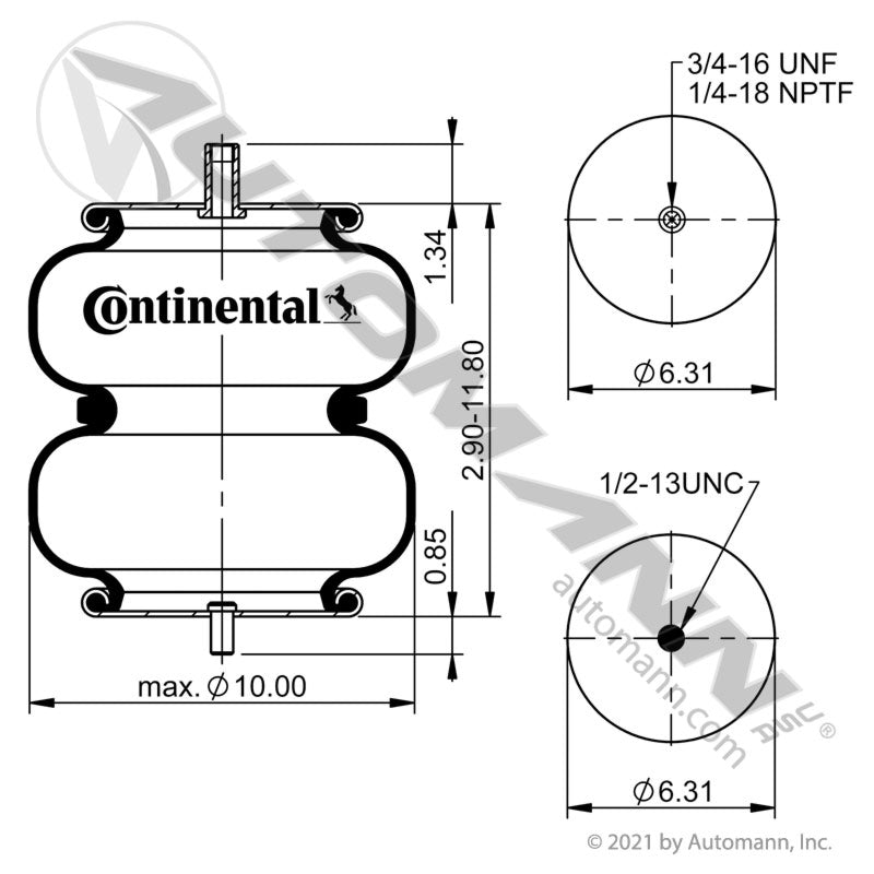 566.CT64665 - Air Spring Double Convoluted