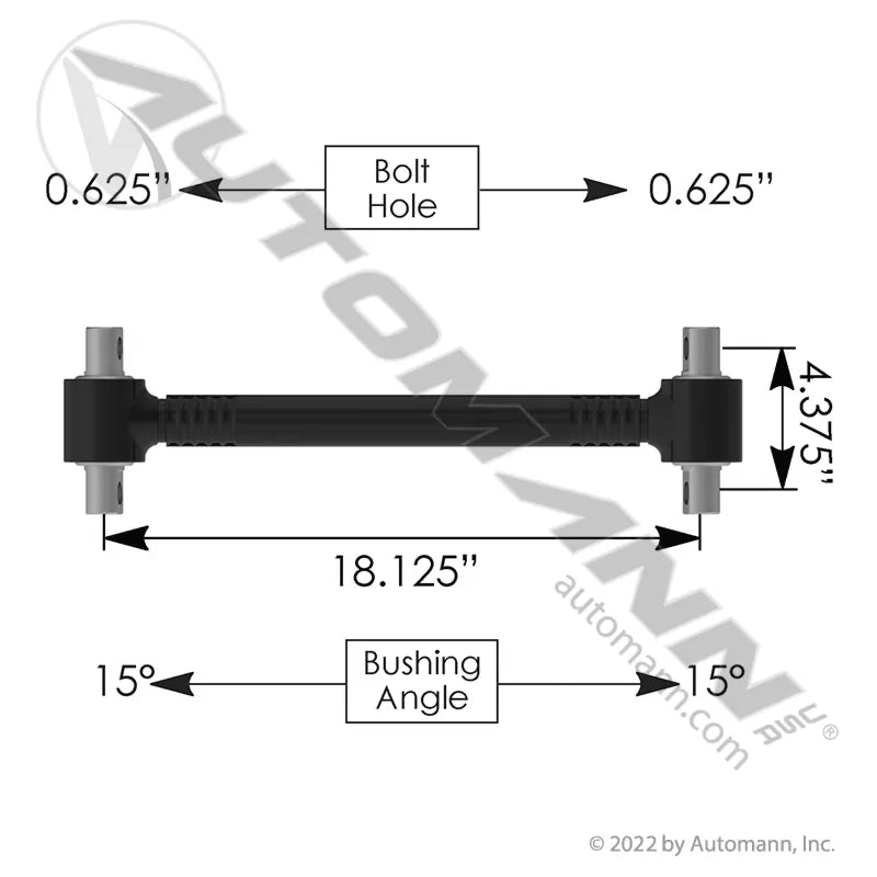TMR510CRE - Torque Rod Crimped Poly Rotational 18.12