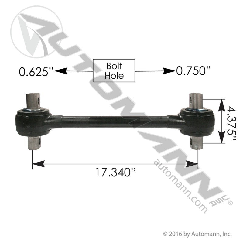 TMR549 - Torque Rod 17.340in Sealed Peterbilt